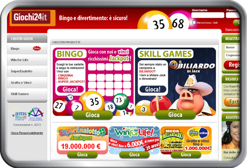 Giochi 24 bingo percentuale payout